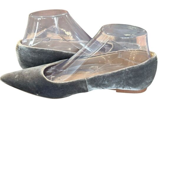 Sam Edelman Wanda Pointed Toe Flat Ballet Women Size 8 Smokey Grey Velvet - Picture 2 of 7